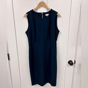 Calvin Klein Women’s 14 Dress Navy Pencil Sleeveless